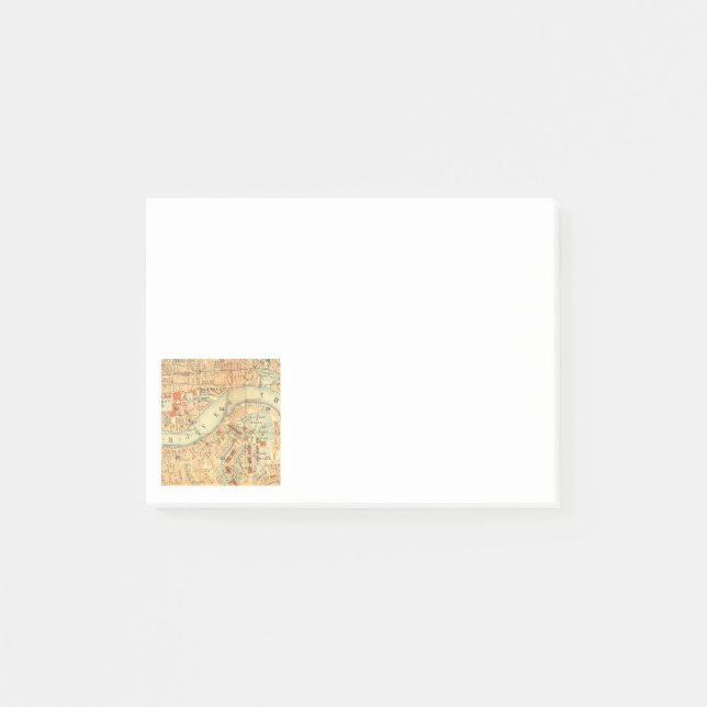 London Thames Vintage Karta Post-it Block (Framsida)