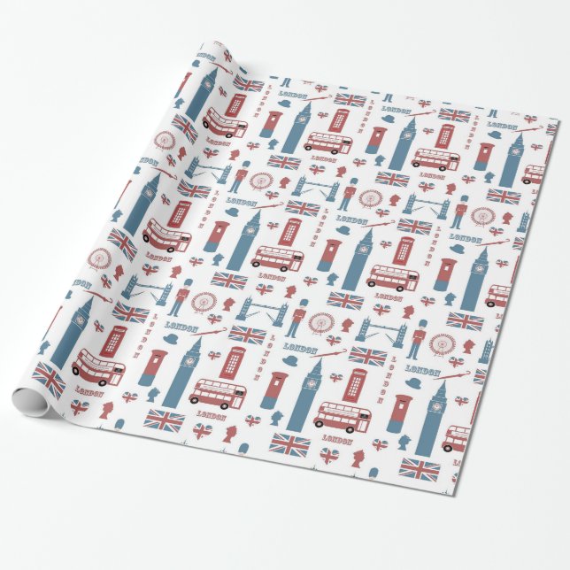 London ThBäste Gift Wrap Presentpapper (Utrullad)