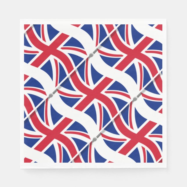 London ThBäste Party Union Jack Pappra Napkins Pappersservett (Framsidan)