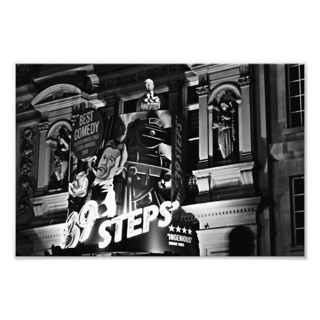 London Theater Piccadilly (1843 B&W) Fototryck (Framsidan)