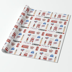 London Thmet Wrapping Papper   London ThLED Gift Presentpapper