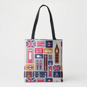 London Thned Tote Bag Tygkasse