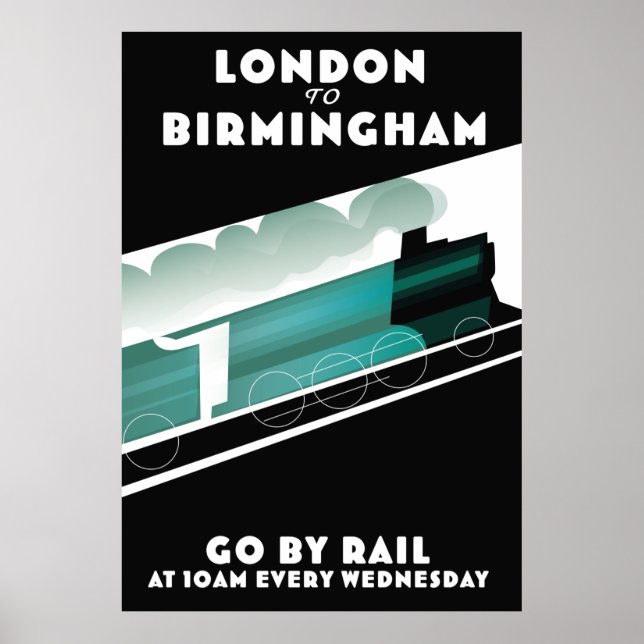 London till Birmingham Tåg poser Poster (Framsidan)