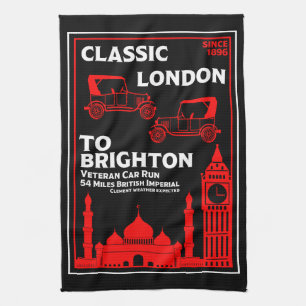 London till Brighton Veteran Car Springa Kökshandduk