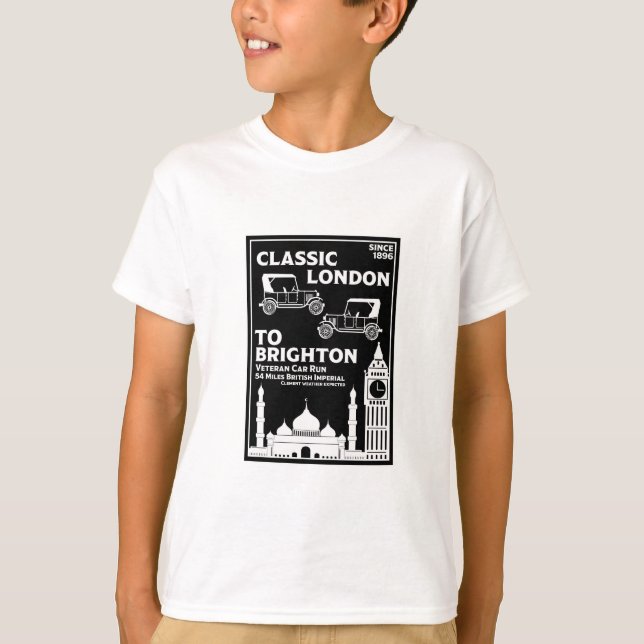 London till Brighton Veteran Car Springa T Shirt (Framsida)