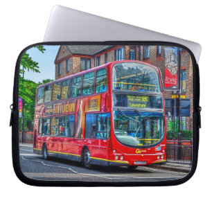 London till Leönskam Red Dubbla-decker Buss UK Laptop Fodral