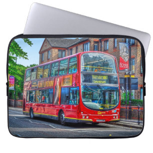 London till Leönskam Red Dubbla-decker Buss UK Laptop Fodral