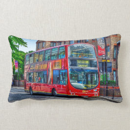 London till Leönskam Red Dubbla-decker Buss UK Lumbarkudde