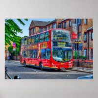 London till Leönskam Red Dubbla-decker Buss UK