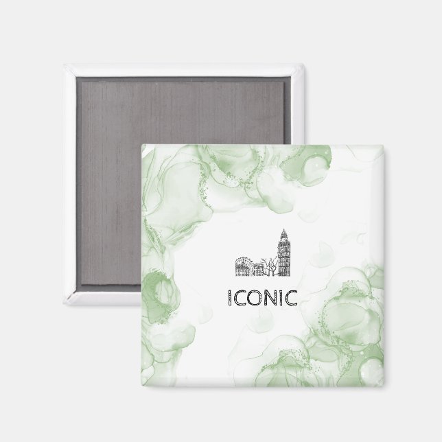 London Tone Watercolor Magnet (Front/Back)