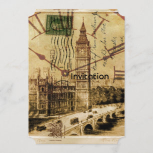 London Torn bridge clocktower big ben Inbjudningar