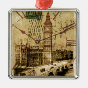London Torn bridge clocktower big ben Julgransprydnad Metall