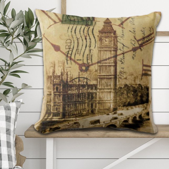 London Torn bridge clocktower big ben Kudde (London Tower bridge clocktower big ben Throw Pillow)