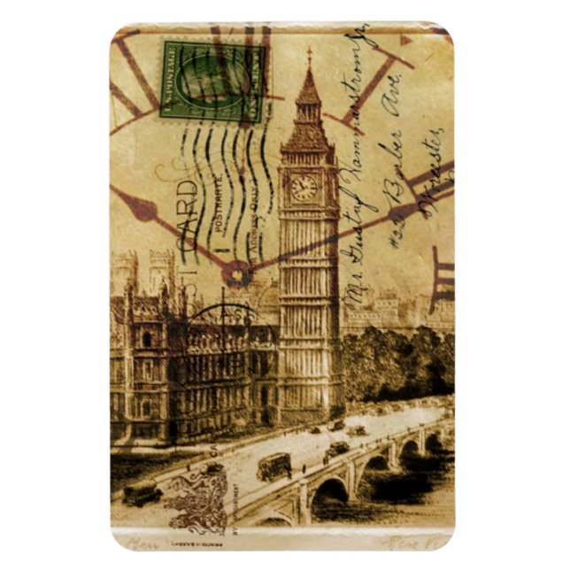 London Torn bridge clocktower big ben Magnet (Vertikal)
