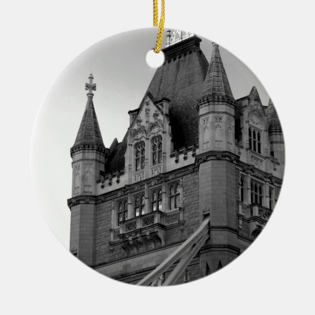 London Torn Bridge Close-up Julgransprydnad Keramik (Framsidan)