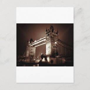 London Torn Bridge i natt Vykort