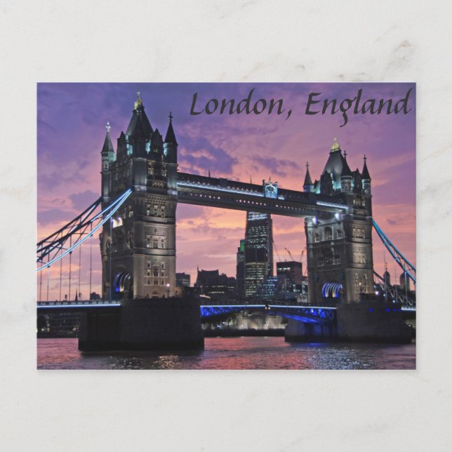 London, Torn Bridge Postcard Vykort (Framsida)