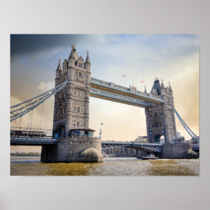 London Torn Bridge Poster