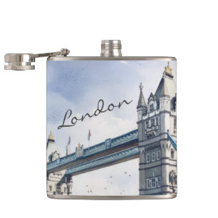 London Torn Bridge Travel Watercolor Fickplunta