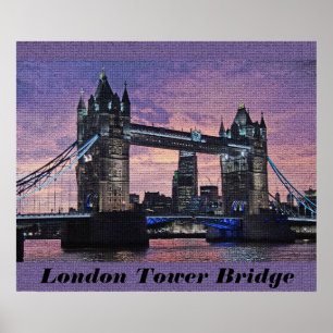 London Tower Bridge Affisch