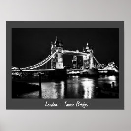 London - Tower Bridge, Natt Nr.2 (Affisch) Poster