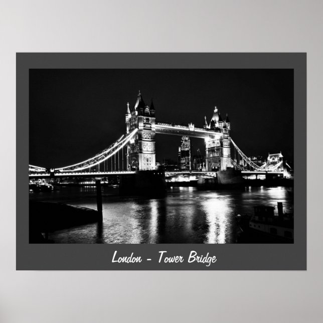 London - Tower Bridge, Natt Nr.2 (Affisch) Poster (Framsidan)