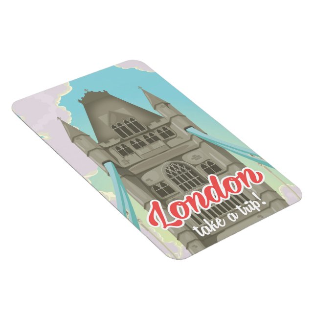 London Tower Bridge Resa affisch Magnet (Högersidan)