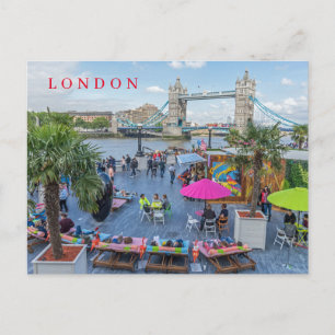 London Tower Bridge sommarvy vykort