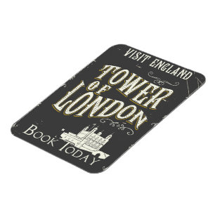 London Tower England vintage affisch Magnet