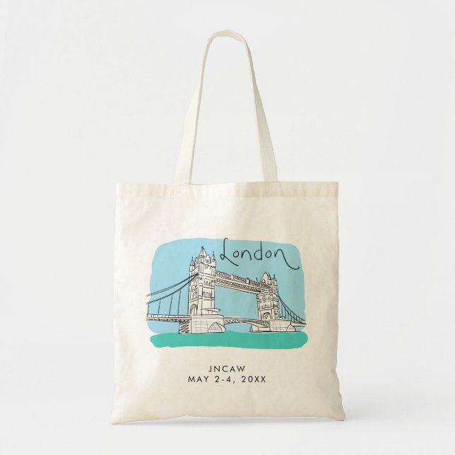 London Trade Show Tote Bag Anpassningsbar Conventi Tygkasse (Framsidan)