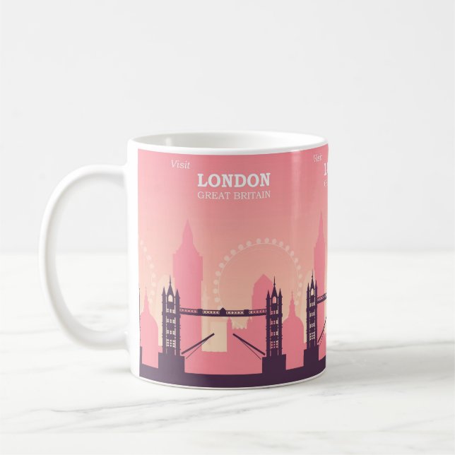 London Travel England Kaffemugg (Vänster)