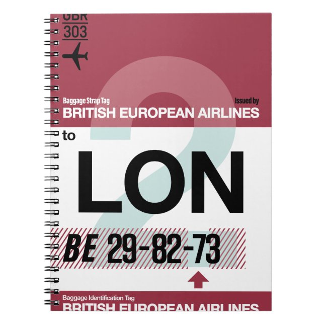 London - Travel Journal Anteckningsbok (Framsidan)