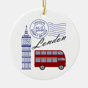 London Travel Julgransprydnad Keramik