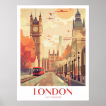London Travel Print Wall Art