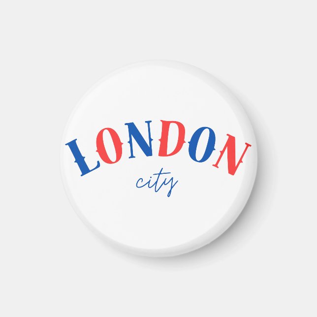 London Typografi Skylt 1 Magnet (Framsidan)