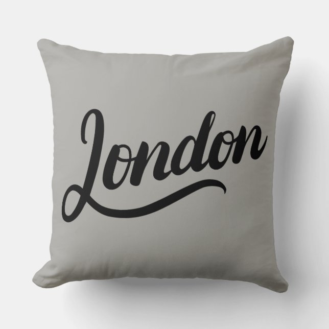London Typography Dekorativ kudde (Framsida)
