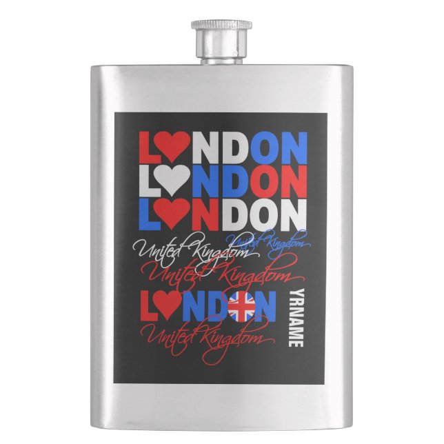 London UK anpassningsbar-kolv Fickplunta (Framsidan)
