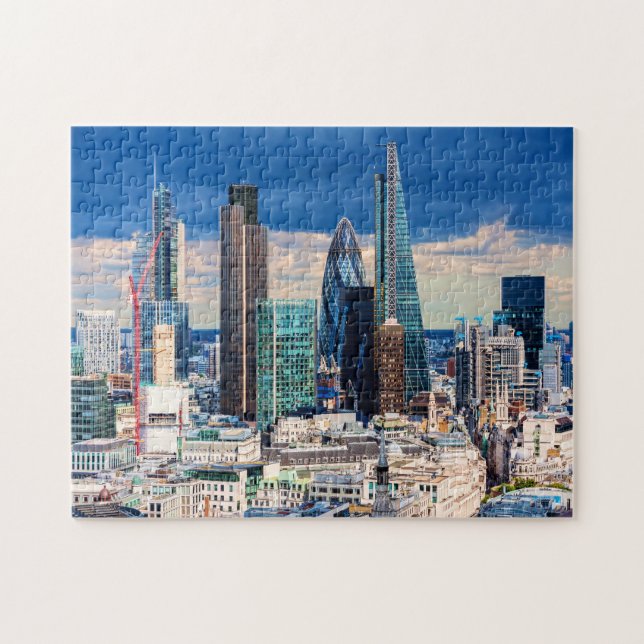 London UK City Byggnad Jigszle Puzzle Pussel (Horisontell)