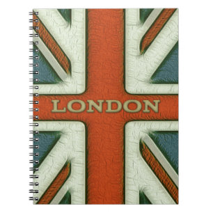 London UK flagga Anteckningsbok