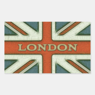 London UK Flagga Rektangulärt Klistermärke