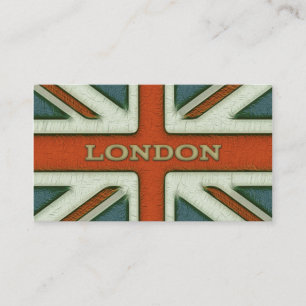 London UK flagga Visitkort