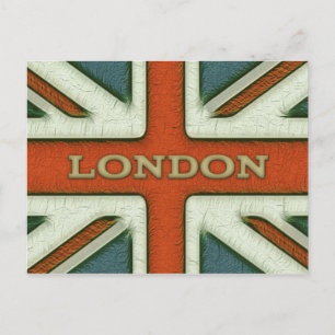 London UK Flagga Vykort