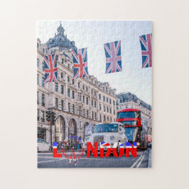 London UK Oxford Street Tourist Scene Pussel