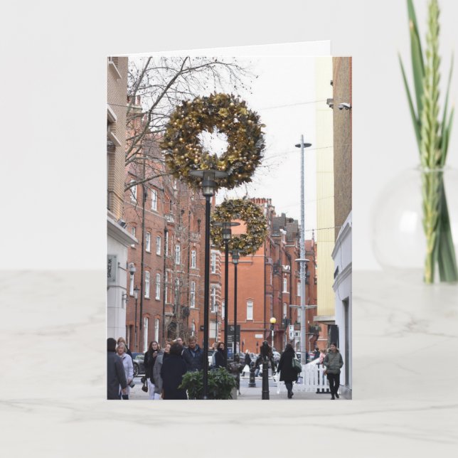 London UK Photogratography Jul Shoppers Wreaths Kort (Framsida)