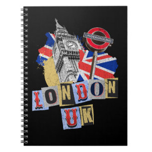 London UK retro stil design Anteckningsbok