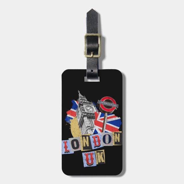 London UK retro stil design Bagagebricka (Vertikal Framsida)