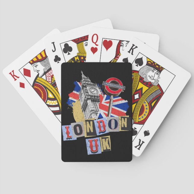 London UK retro stil design Casinokort (Baksidan)