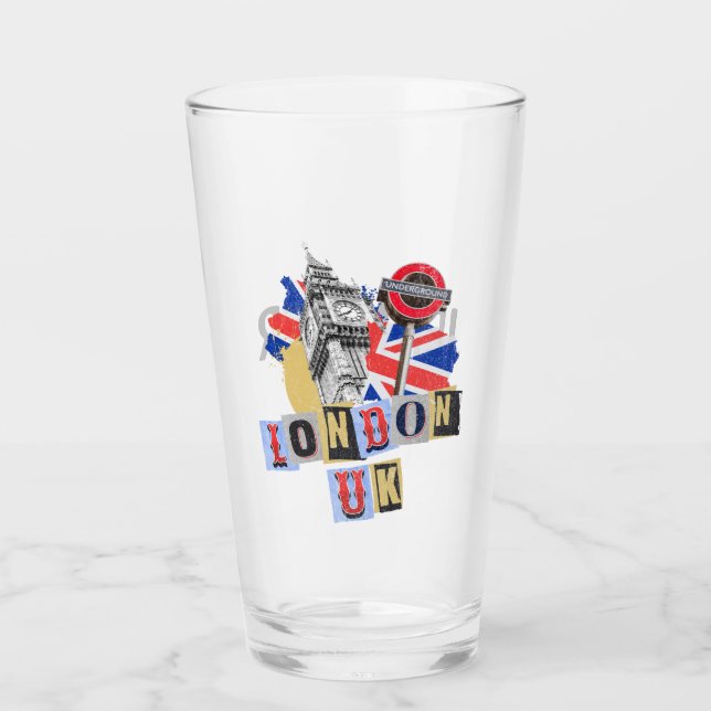 London UK retro stil design Glaskopp (Framsida)