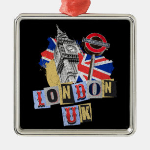 London UK retro stil design Julgransprydnad Metall
