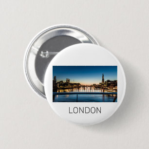 London Uk Skyline Förenade kungariket England Souv Knapp